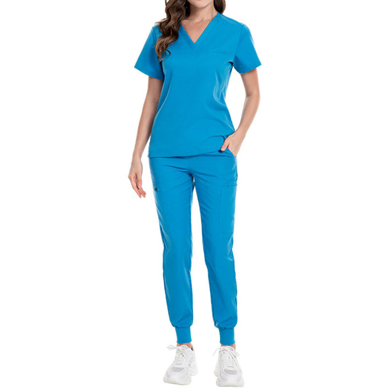 Operating Room Nurses' Uniform Men's And Women's Short Sleeve V-neck Work Uniforms