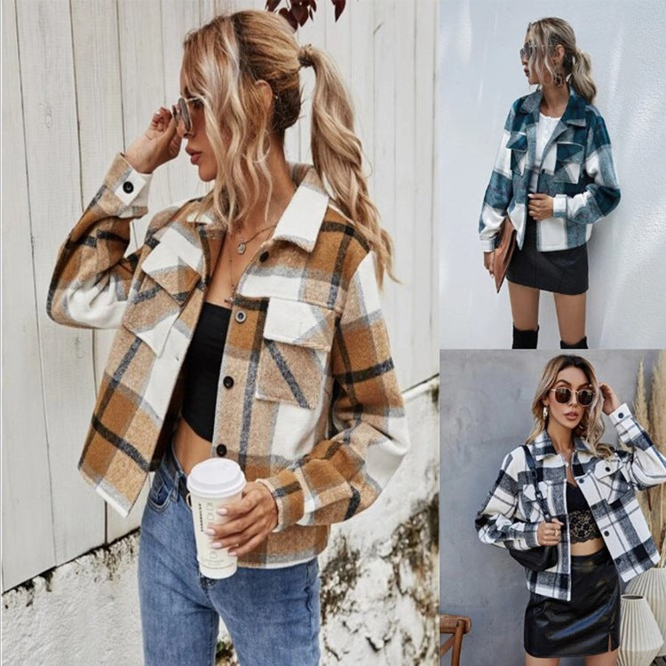 Lapel Cardigan Long Sleeve Short Jacket