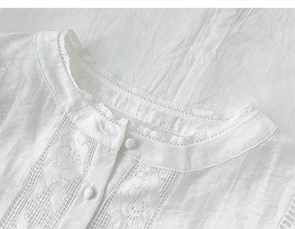 Chemise française blanche pour femme Design Sense