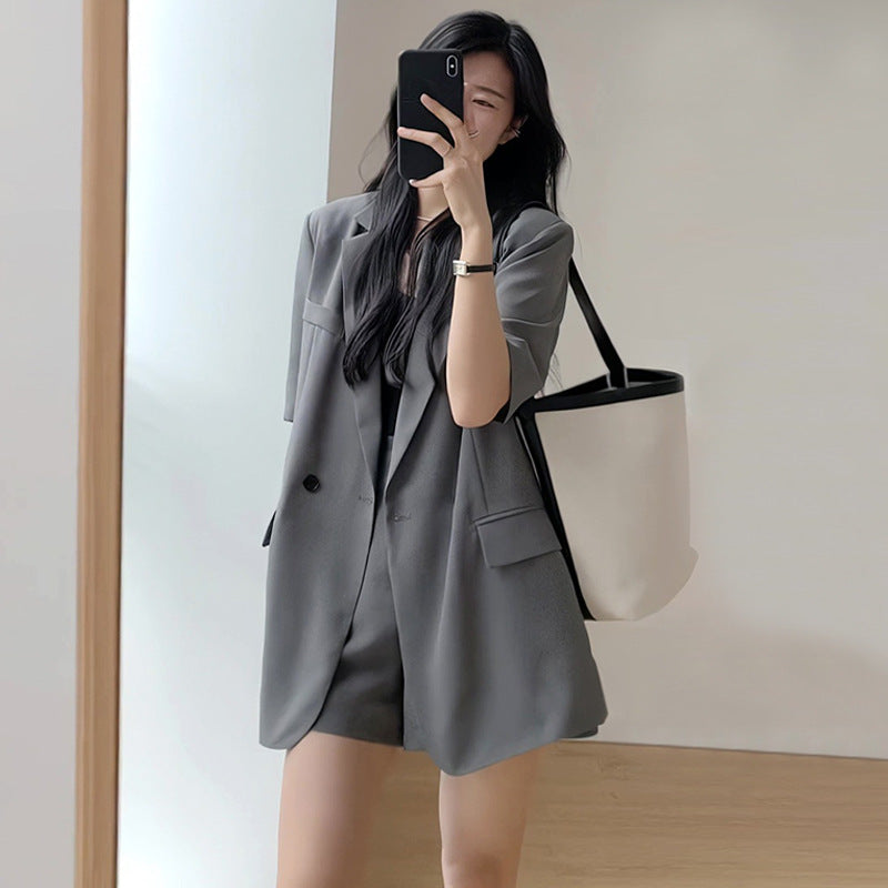 Suit Jacket Shorts Suit Casual Loose Two-piece Suit Women