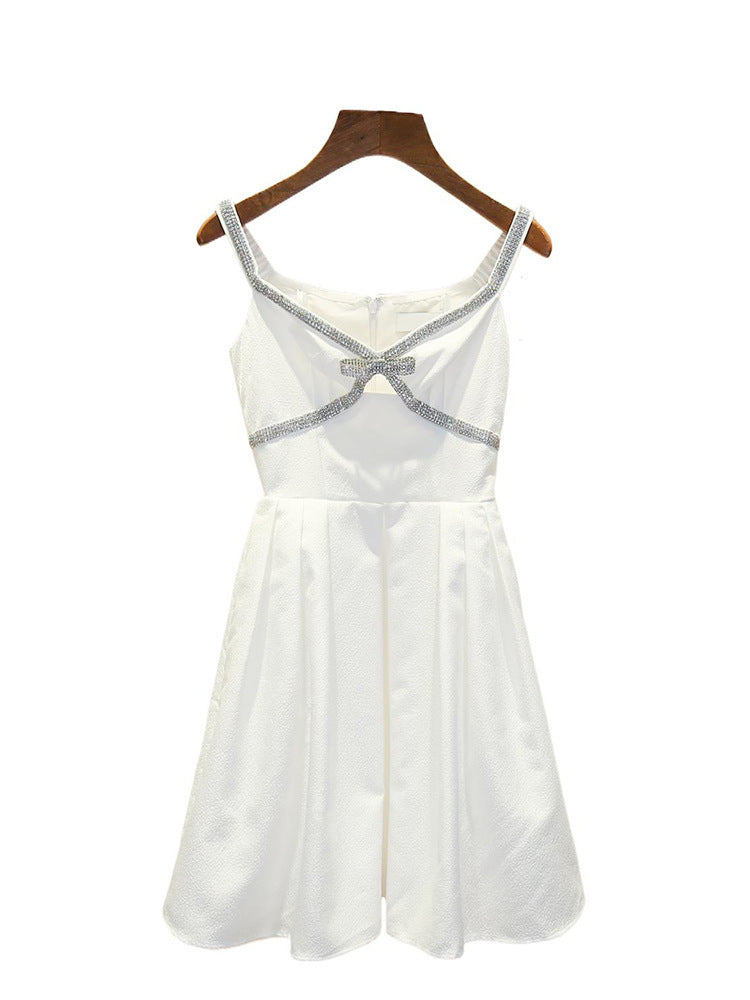 Fashion Suspenders Hollow Dress Women