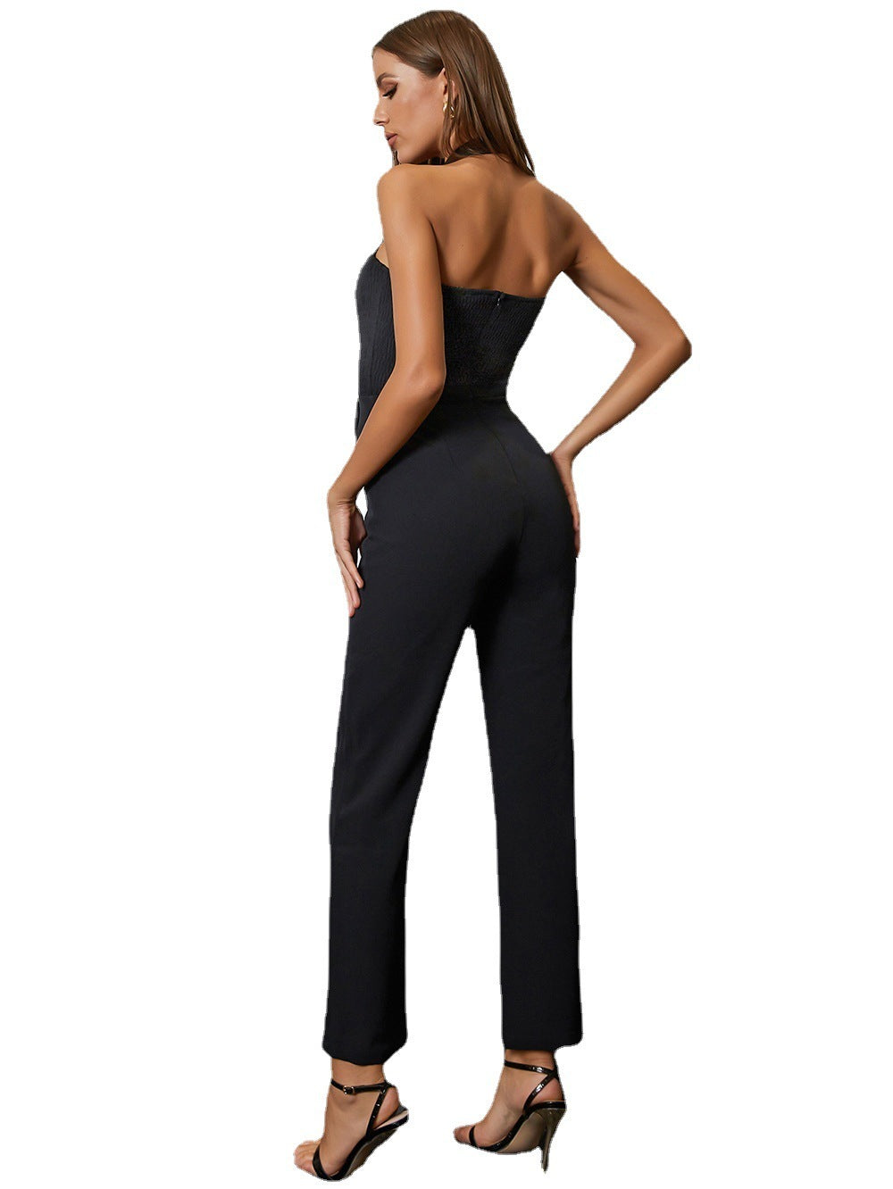 Women's Fashion Long Bodysuit Halter Jumpsuit