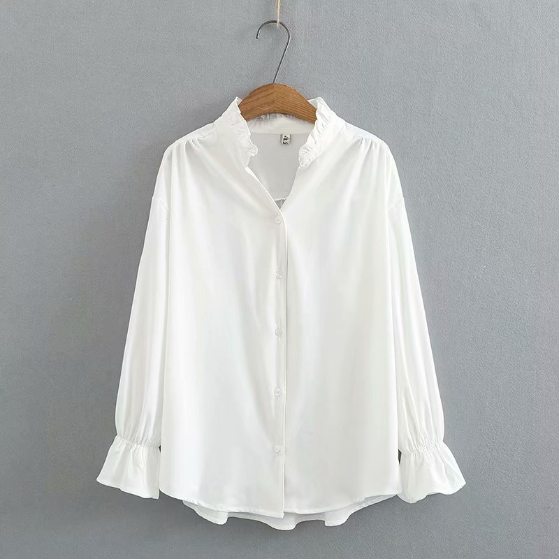 Solid Color Foreign Style Long-sleeved Bottoming Shirt