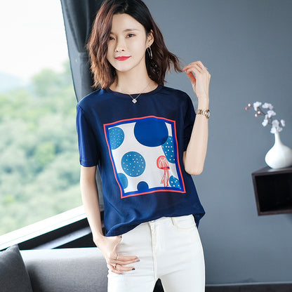 Round neck print T-shirt