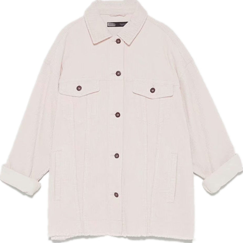 Pocket corduroy shirt casual jacket