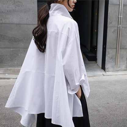 Loose Oversized Cloak Long Sleeve Irregular Shirt Fashion Top