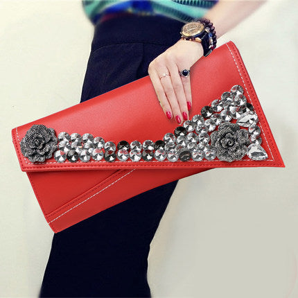 Rhinestone Crossbody Clutch Envelope  Small Bag