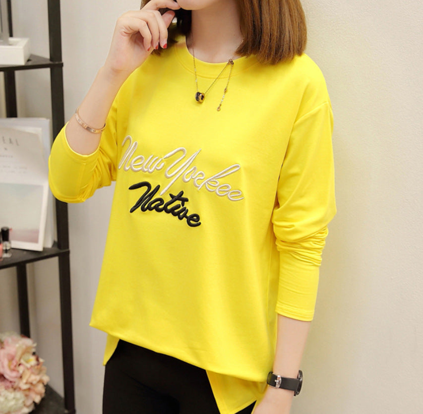 Long sleeve round neck bottoming T-shirt