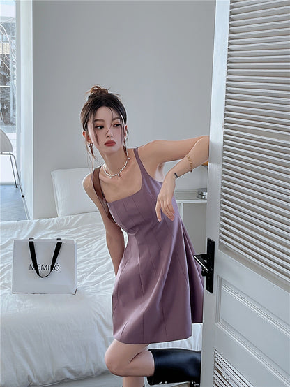 High Waist Slim Fit Slip Dress Women