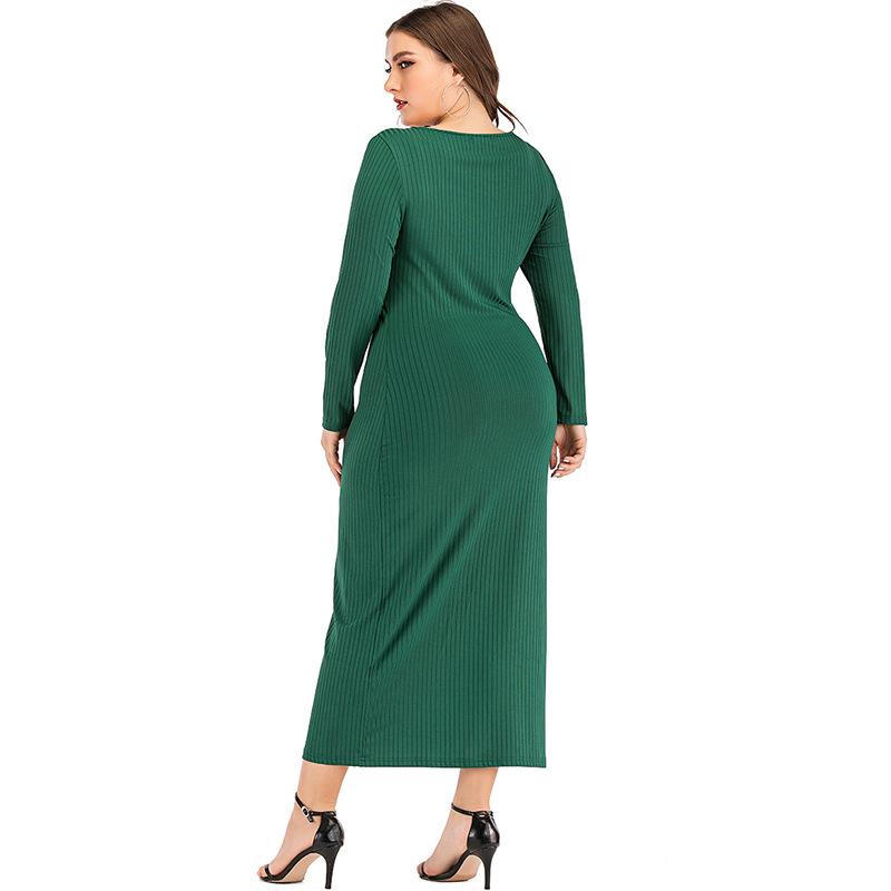 European and American Large Long Sleeve Dress