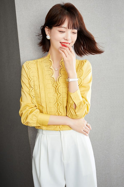 Spring French Blouse Design For Women