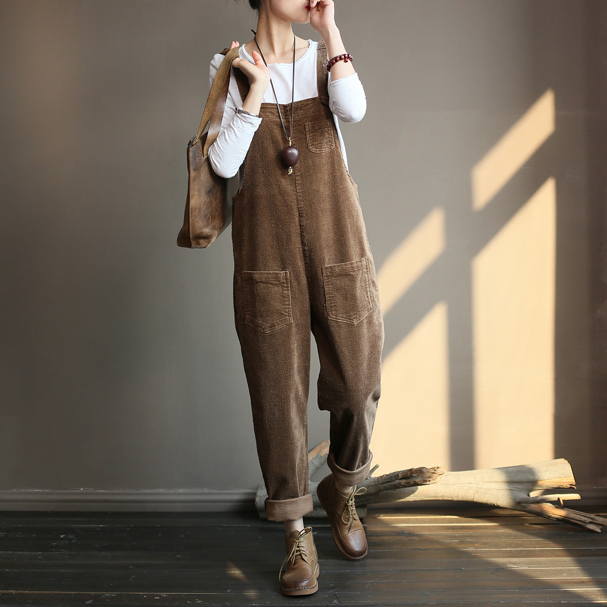 Retro Corduroy Women's Autumn Casual Overalls