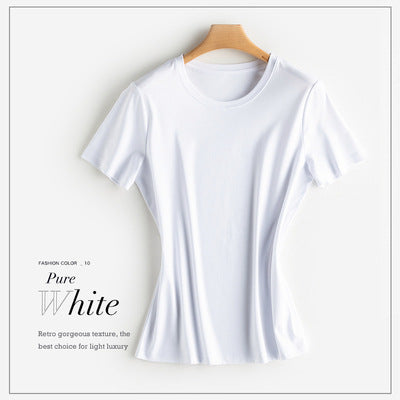 T-shirt en coton et soie