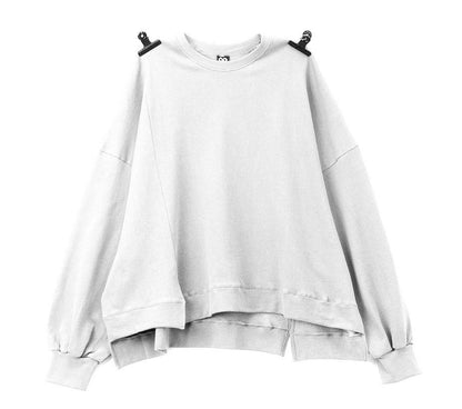 Sweat-shirt de sport ample grande taille en coton éponge