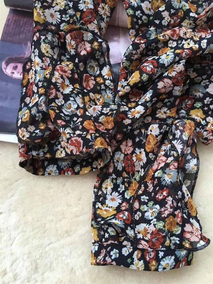 Chemise en mousseline à fleurs