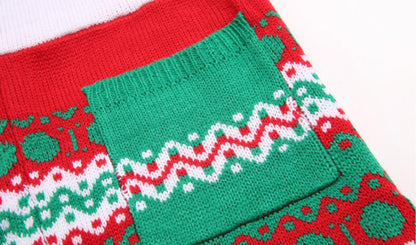 Combinaison ample en tricot de flocon de neige de noël pour femmes