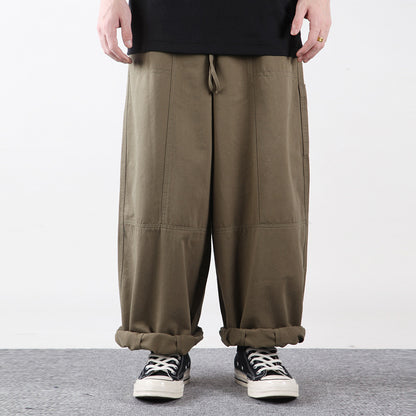 Street Retro Wide Leg Pants Men's Loose