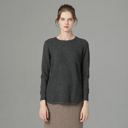 Round neck cashmere sweater