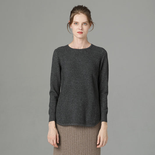 Round neck cashmere sweater