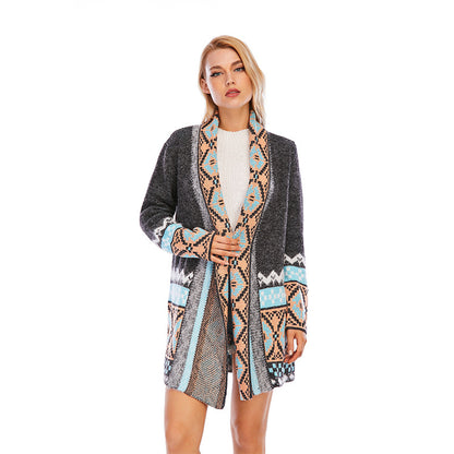 Cardigan tricoté style Boho pour femmes, pull ample