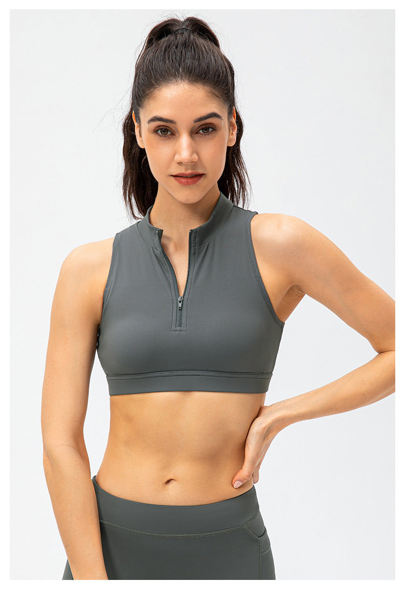 Hollow Out Sports Bra With Chest Cushion