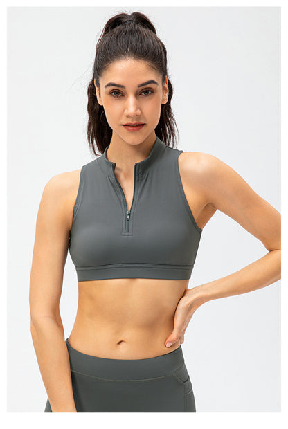 Soutien-gorge de sport évidé avec coussin de poitrine