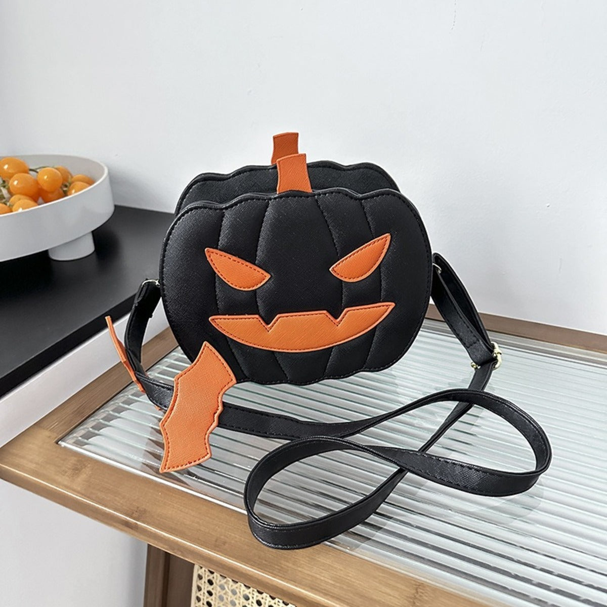 Bolso bandolera de calabaza de Halloween para mujer, novedoso bolso de calabaza, bolso de hombro de diablo de Halloween, divertido bolso bandolera