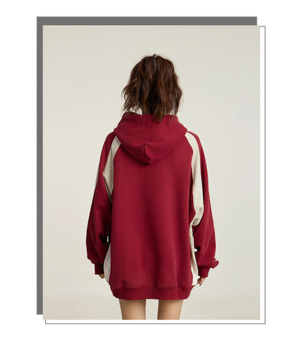 Female Autumn Oversize Hooded Pullover Sweater Crowd