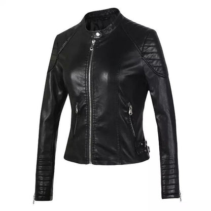 Veste en cuir de moto en cuir PU