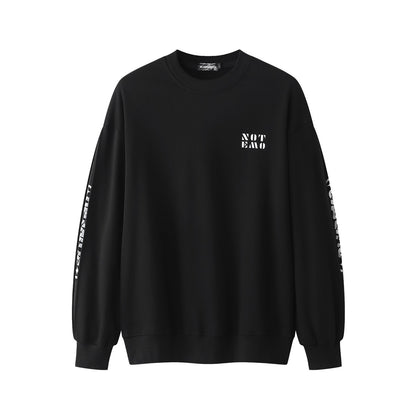 Contrast Color Crack Letter Printing Crew Neck Pullover Sweatshirt