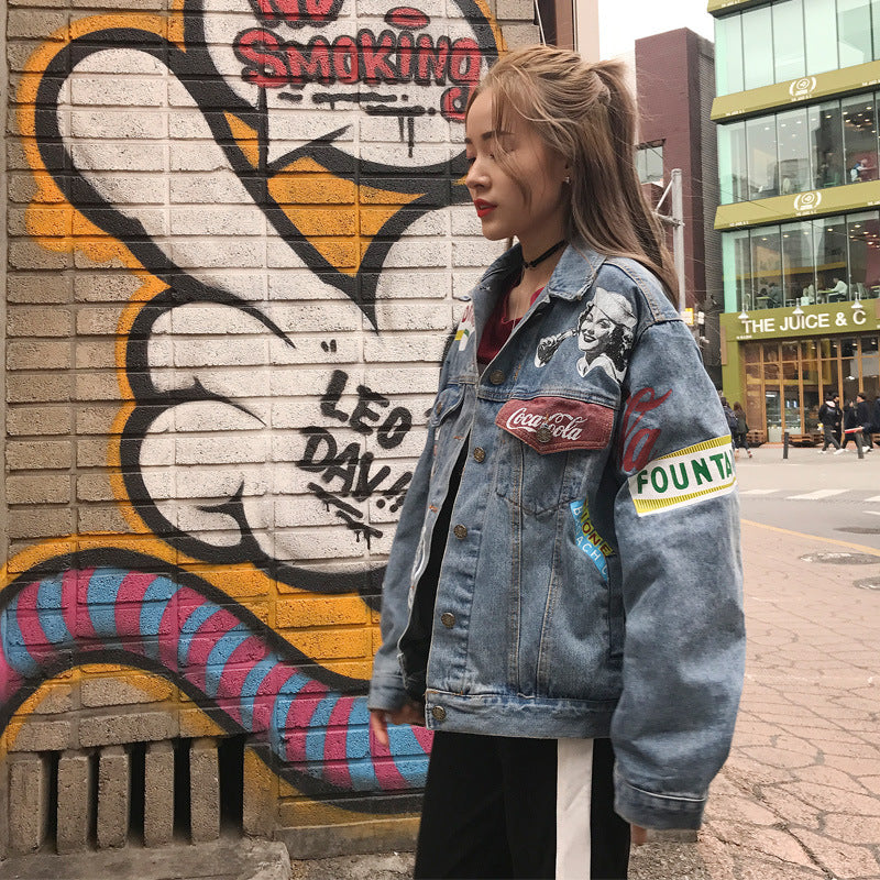 Harajuku style denim jacket