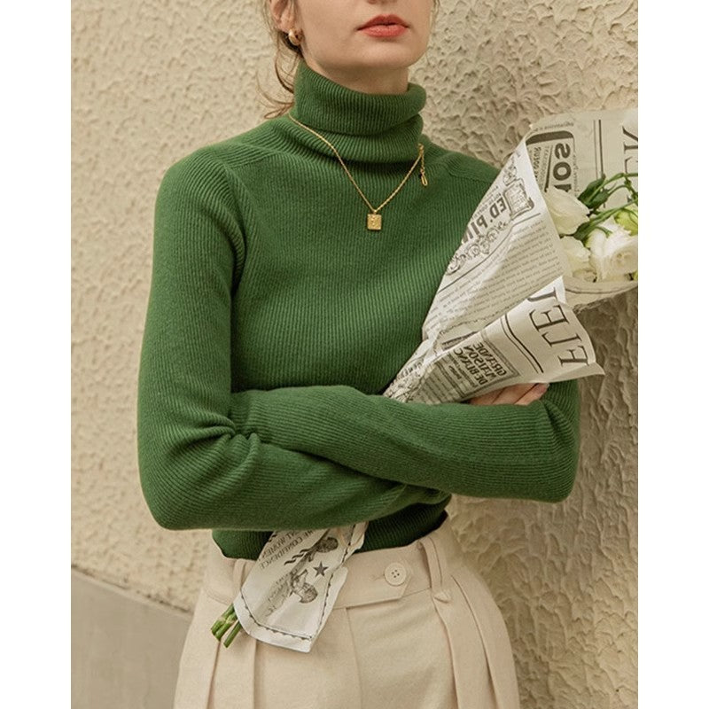 Pull en Laine Vert Avocat