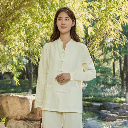 Cotton And Linen Clothes Loose-clothes Practice Yoga Suit