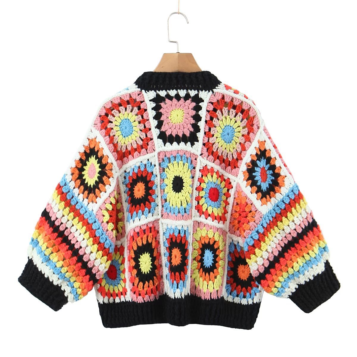 Jacquard Knitted Design Hand-woven Sweater Cardigan Coat