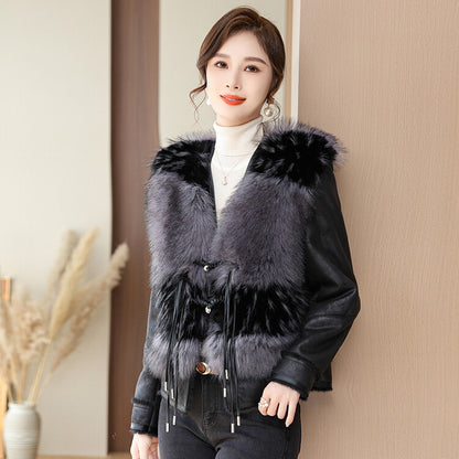 Middle-aged Women's Clothing Winter Leather Coat Casual Fashionable Jacket