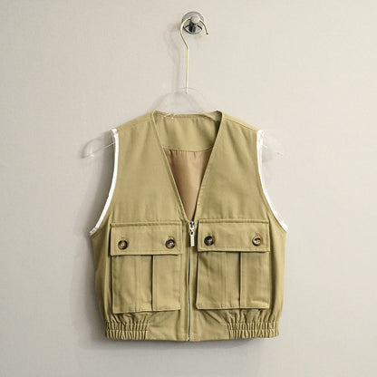 New Short Workwear Style Vest Women's Fashion Versatile