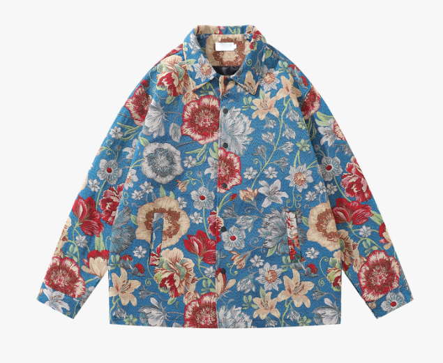 Men's And Women's Loose Multi-colored Long-sleeved Colorful Shirt