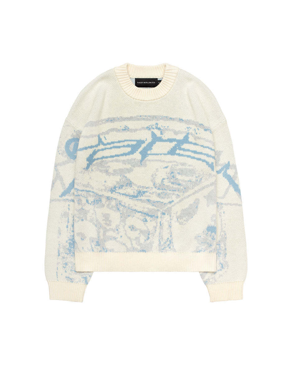 Commuter Printed Round Neck Sweater