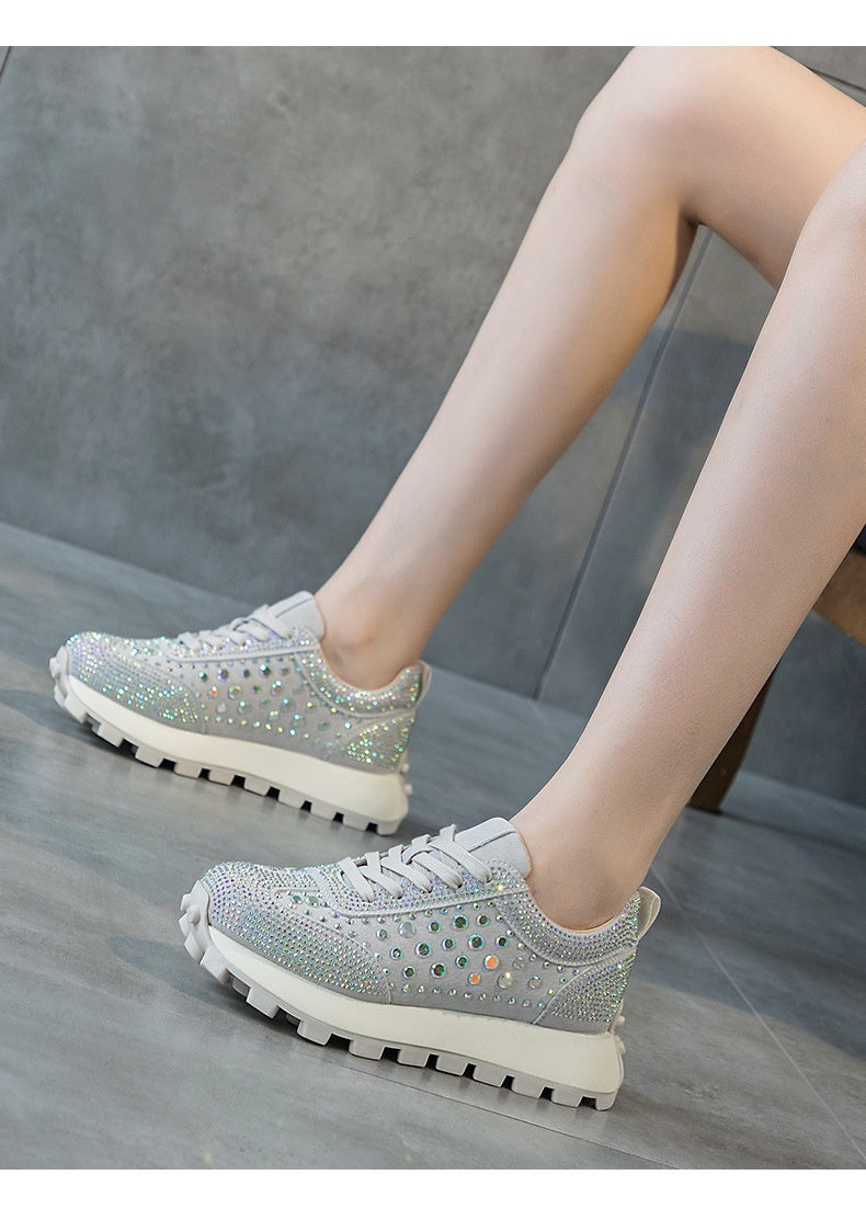 Platform Rhinestone Leather Cortez Women