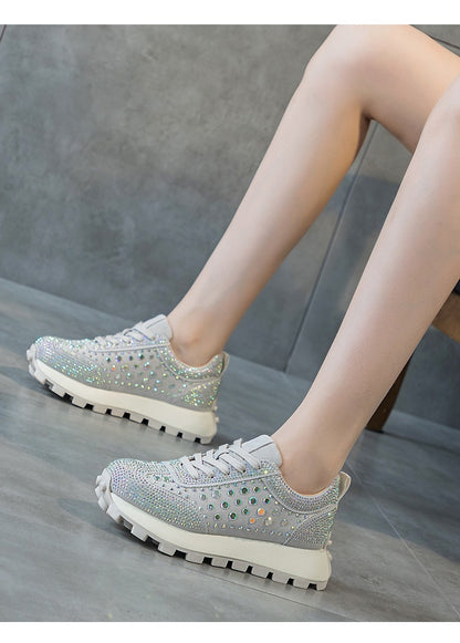 Platform Rhinestone Leather Cortez Women