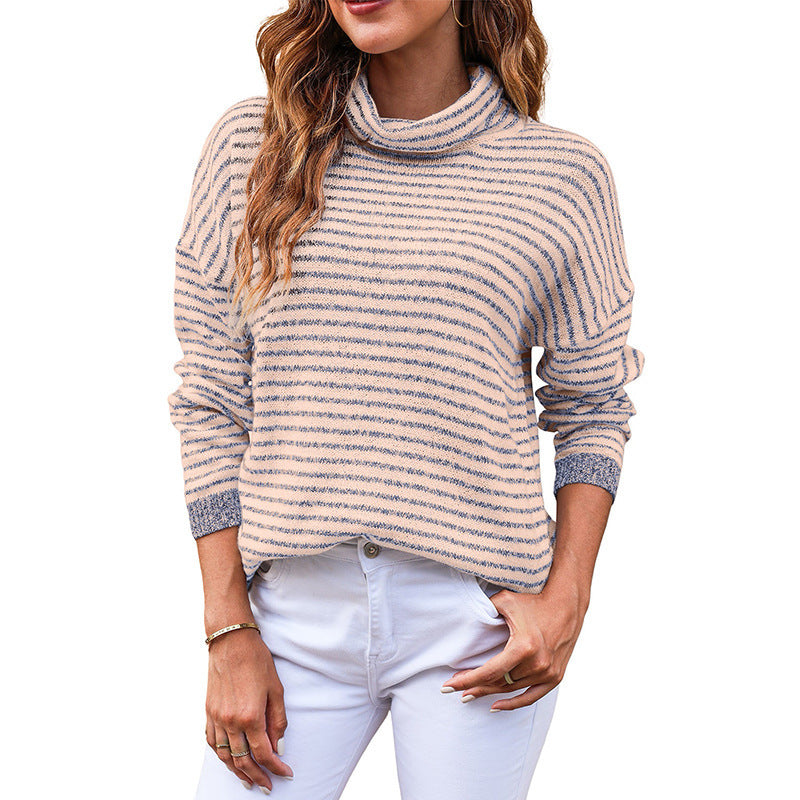 Loose Striped Lazy Sweater Women's European And American