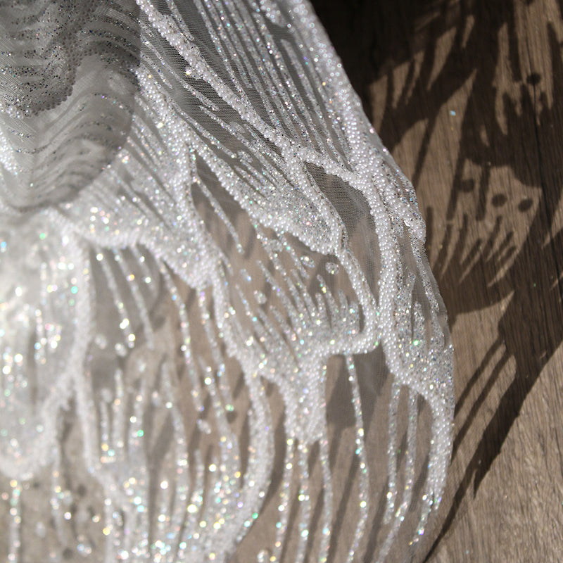 Wedding Dress Designer Fabric Mesh Cutout