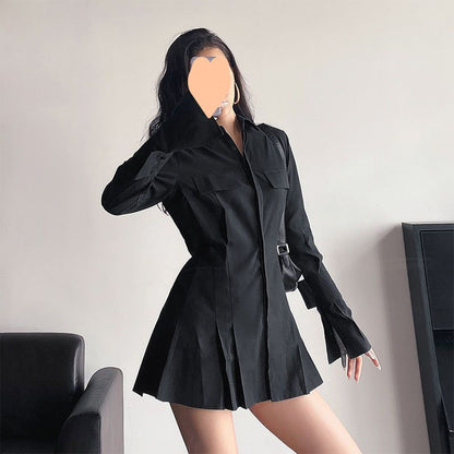 Spring Design Sense Mid-length Shirt Dress Women