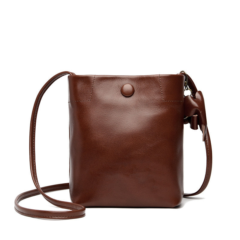 Mini nuevo bolso casual de cuero genuino a juego para mujer