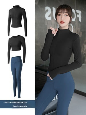 Long Sleeve Sports Yoga Suit Women