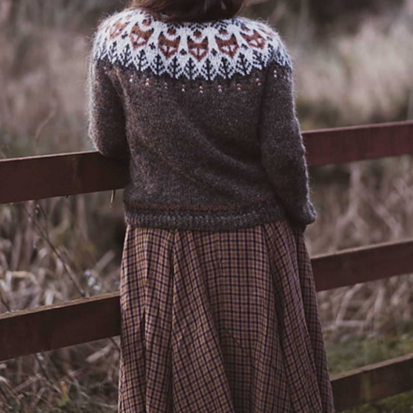 Pull Jacquard de style national européen et américain pour femmes