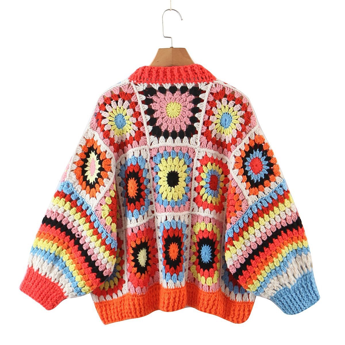 Jacquard Knitted Design Hand-woven Sweater Cardigan Coat