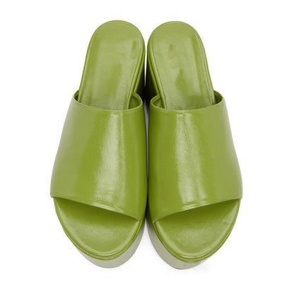 Colorful Fashion Thick Bottom Platform Large Slippers