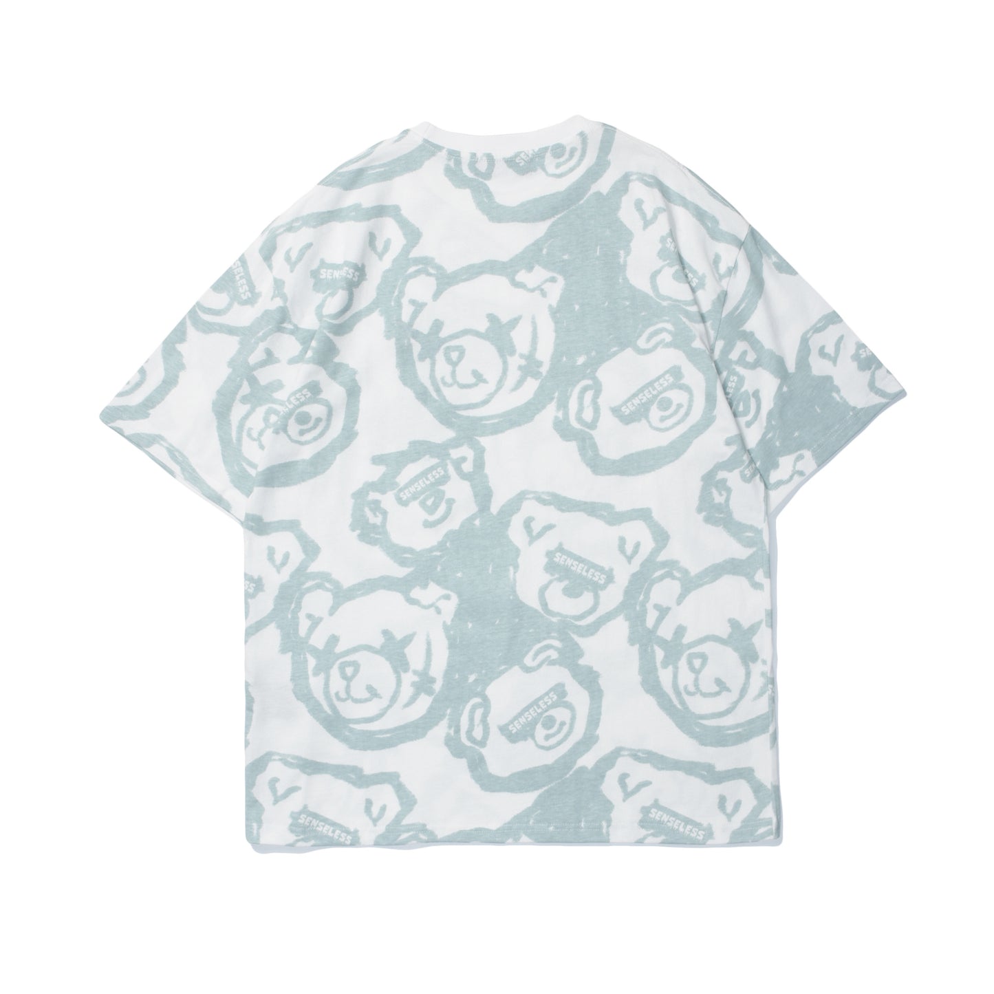 Japanese Summer Trend Full Print Bear Print T-shirt