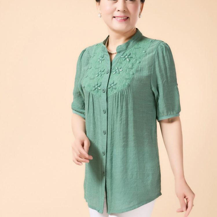 Middle-aged and elderly short-sleeved shirts